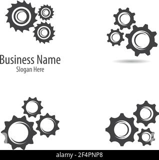 Gear logo template  vector icon illustration Stock Vector