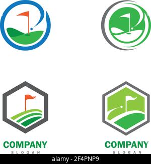 Golf logo vector icon illustration Stock Vector
