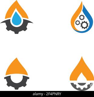 Oil and gas logo images Stock Vector