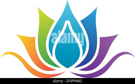 Gradient flower logo images Stock Vector