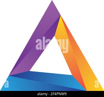 Triangle media logo images Stock Vector