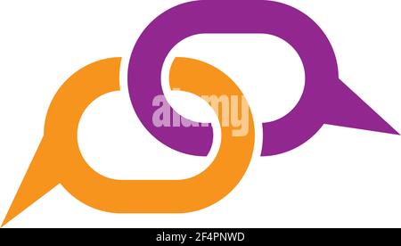 Speech bubble logo images Stock Vector