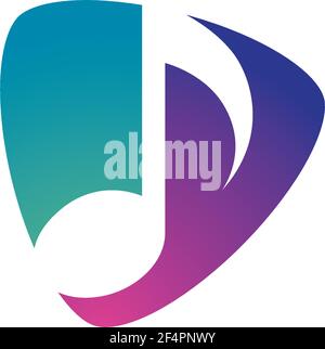 Music logo creative vector icon illustration Stock Vector