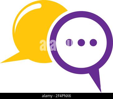 Speech bubble logo images Stock Vector