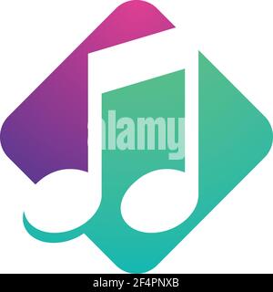 Music logo creative vector icon illustration Stock Vector