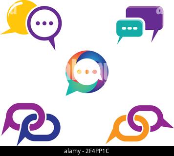 Speech bubble logo images Stock Vector