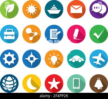 icon set and symbol vector illustration design Stock Vector