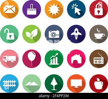 icon set and symbol vector illustration design Stock Vector