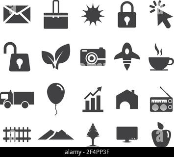 icon set and symbol vector illustration design Stock Vector
