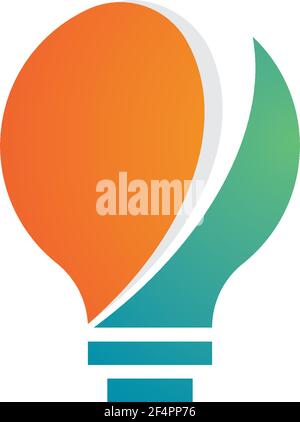Lightbulb gradient logo vector illustration design Stock Vector