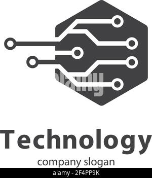 Technology logo template vector icon design Stock Vector
