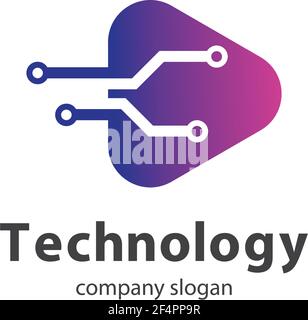 Technology logo template vector icon design Stock Vector