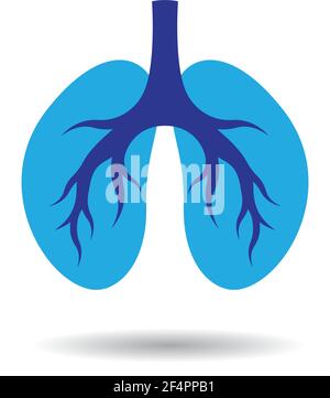 Lung logo template vector icon design Stock Vector