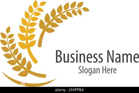 Wheat logo template vector icon design Stock Vector