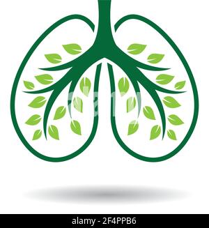 Lung logo template vector icon design Stock Vector