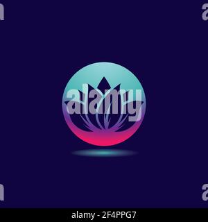 Gradient flower logo images Stock Vector