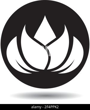 Lotus Flower Sign for Wellness, Spa and Yoga. Vector Illustration Stock ...
