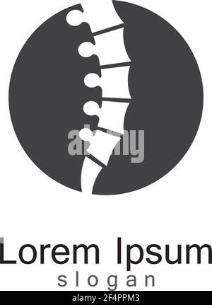 Spine logo template vector icon design Stock Vector