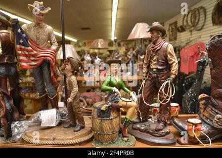 Souvenirs are offered at The Thing on Interstate 10 between Benson and Willcox, Arizona, USA. Stock Photo