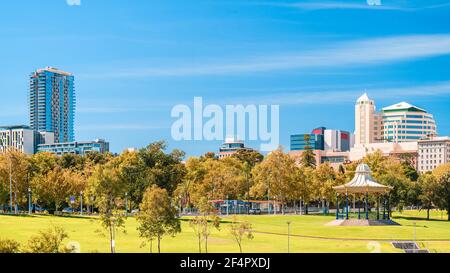 Elder Park in Adelaide city on a bright day, South Australia Stock Photo