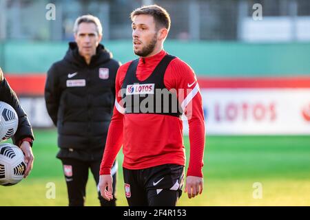 Warsaw, Poland. 22nd Mar, 2021. Maciej Rybus of Poland seen in action during the first official training session of the Polish national football team in 2021. Credit: SOPA Images Limited/Alamy Live News Stock Photo