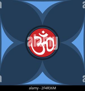 Aum (Om) The Eternal Sound Of Universe, Aum is the Holy Motif Of Hinduism Stock Vector