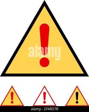 Warning Icon, Attention Icon. Danger Symbol Vector Illustration Stock Vector