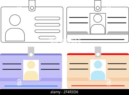 Photo Id Card, Identity Card Vector Illustration Stock Vector