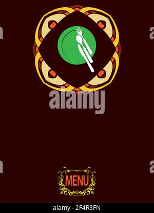 Menu Card Design Template  Vector Illustration Stock Vector
