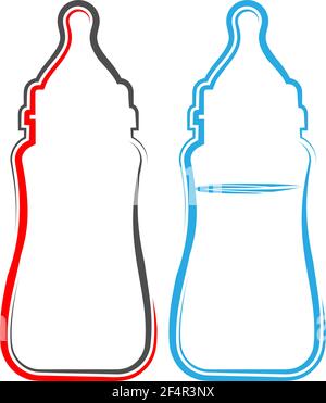 Baby Feeder Bottle Vector Illustration Stock Vector