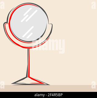 Rotating Mirror Icon Vector Illustration Stock Vector