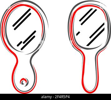 Vanity With Mirror Icon Vector Illustration Stock Vector