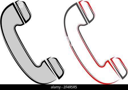 Telephone Receiver Icon Vector Illustration Stock Vector