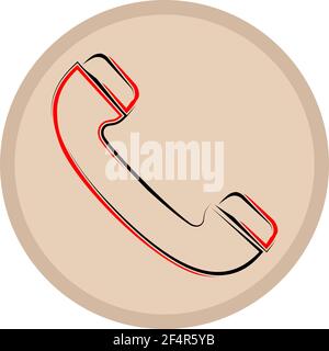 Telephone Receiver Icon Vector Illustration Stock Vector