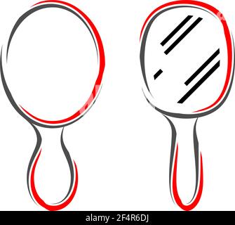 Vanity With Mirror Icon Vector Illustration Stock Vector