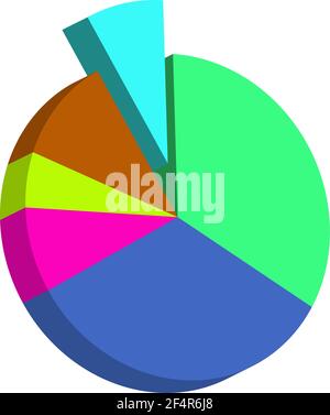 Pie Chart Icon Vector Illustration Stock Vector