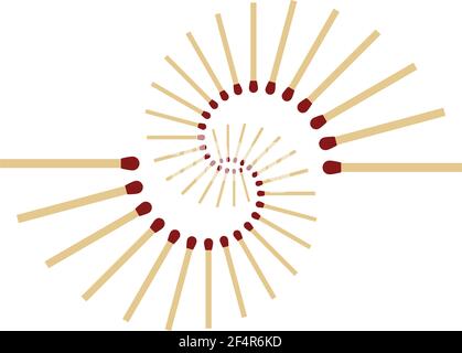 Matchstick Pattern Icon Vector Illustration Stock Vector