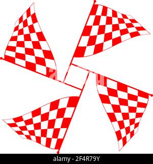 Race Flag Various Designs, Vinyl Ready Vector Illustration Stock Vector
