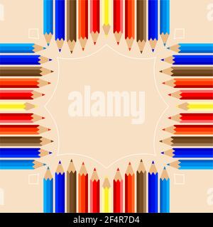 Color Pencils Set Vector Illustration Stock Vector