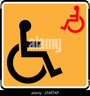 Access Icon (Disabled Handicap Symbol) Vector Illustration Stock Vector