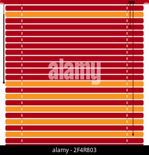 Window Sun Blind Red Orange Vector Illustration Stock Vector