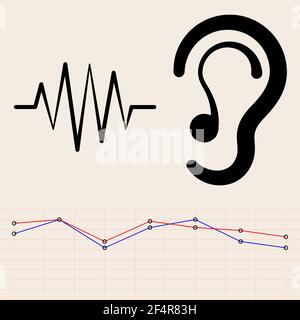 Ear Listen Icon Vector Illustration Stock Vector