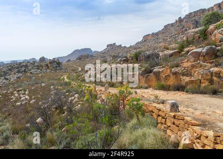 Landscape in the amazing northern Cedarberg close to Clanwilliam in the Western Cape of South Africa Stock Photo