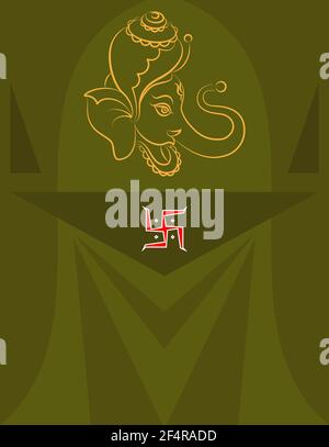 Ganesha The Lord Of Wisdom Vector Illustration Stock Vector
