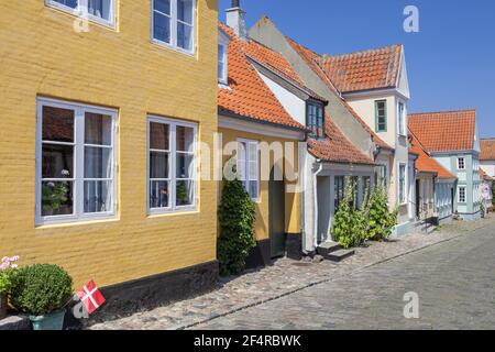 geography / travel, Denmark, Syddanmark, isle Aero, old town alleys of Aeroskobing, isle Aero, Ærø, Da, Additional-Rights-Clearance-Info-Not-Available Stock Photo