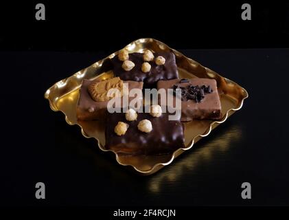 Berlin, Germany. 06th Mar, 2021. Handmade bars at the pancake manufactory Sugarclan in Berlin Friedrichshain. Credit: XAMAX/dpa/Alamy Live News Stock Photo