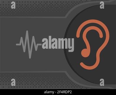 Ear Listen Icon Vector Illustration Stock Vector