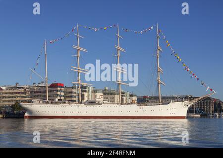 geography / travel, Sweden, Vaestra Goetalands laen, Gothenburg, four-mast bark Viking in the harbour , Additional-Rights-Clearance-Info-Not-Available Stock Photo