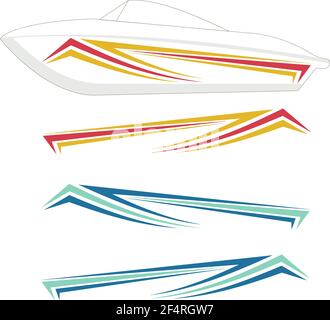 Boat Graphics, Stripe : Vinyl Ready Vector Art Stock Vector Image