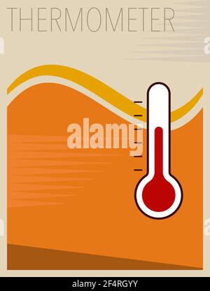 Thermometer Creative Minimal Design Vector Art Illustration Stock Vector